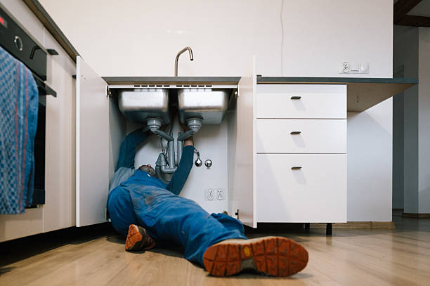 Professional Drain Cleaning technician working in Morongo Valley, CA